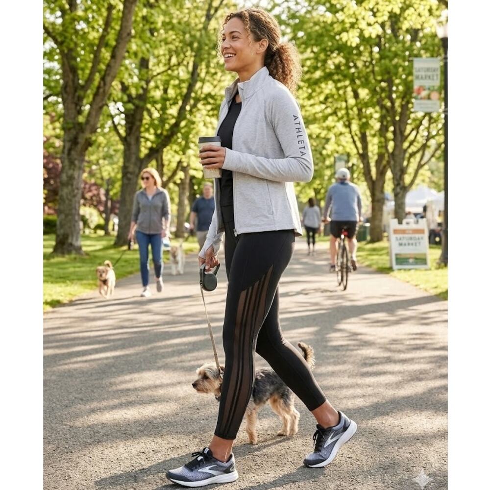 Athleta Shakti Mesh 7/8 Tight Black Leggings Size XS Yoga Studio High Rise Pants